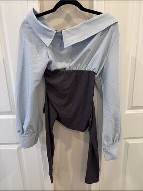 Innovare Denim Off the shoulder blouse top